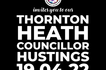Thornton Heath Councillor Hustings flyer